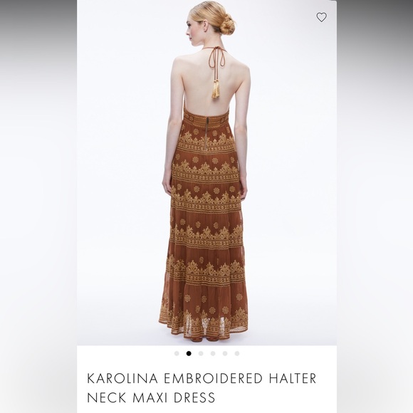 slim fit dress slacks Karolina Halter Maxi Dress